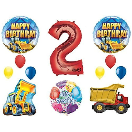The Ultimate Construction 2nd Birthday Party Supplies and Balloon Decorations