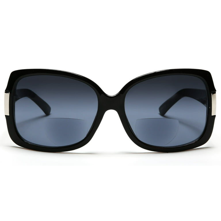 Women's BiFocal Sun Readers Sunglasses Jackie O Black - 2 / Black