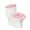 Pink Marble Summer, variant on HELLHERO Soft Toilet Lid Covers 17"x21" Easy to Clean Easy Installation Tropical Floral Patch