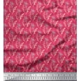 thumbnail image 1 of Soimoi Pink Heavy Canvas Fabric Leaf Floral Print Fabric by the Yard 58 Inch Wide, 1 of 3