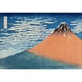 thumbnail image 2 of Katsushika Hokusai 24x18 Black Ornate Framed Double Matted Museum Art Print Titled: South Wind, Clear Dawn (circa 1830-1831), 2 of 5