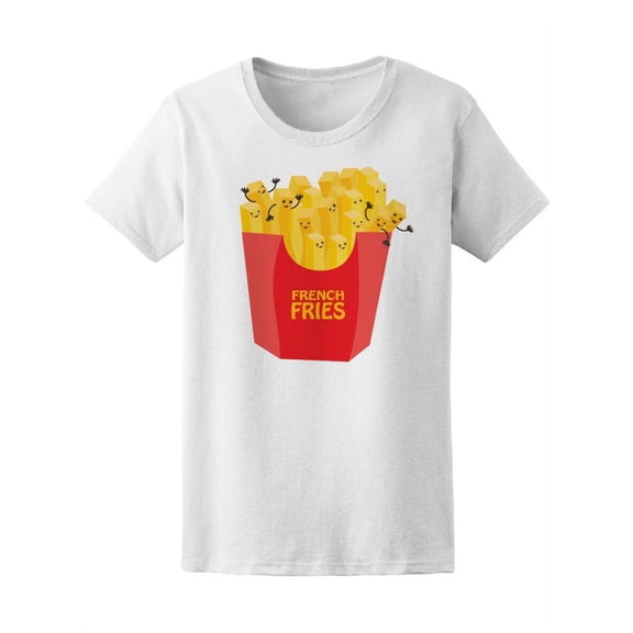 Kawaii French Fries T-Shirt Women -Image by Shutterstock, Female Medium