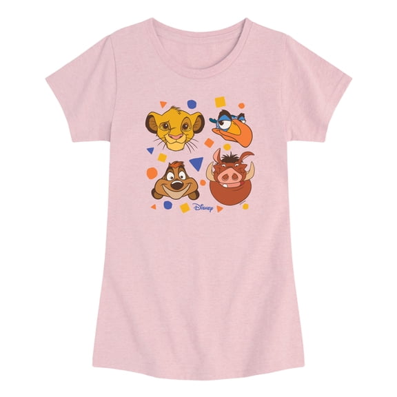 Lion King - Character Grid - Toddler Girls Fitted Short Sleeve T-Shirt