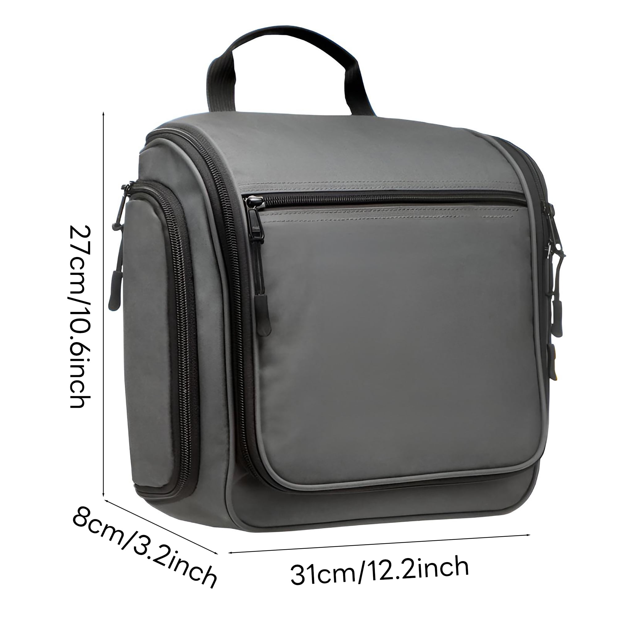 INSMART Travel Toiletry Bag for Men and Women, Waterproof Large Capacity Makeup Bag, Hanging Foldable Makeup Organizer, Full-Size Containers