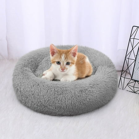 HOMBOTI Cat Bed Clearance Washable Fluffy Plush Pet Beds Pet Bed for Puppy and Kitten