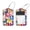multicolored 2, variant on PhooArto 2 PCS Luggage Tag for Suitcase Bag Tags for Backpacks Baggage Handbag School Instrument Tag Label, Pony Colorful Cartoon Horses Pattern