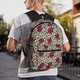 thumbnail image 6 of KLL Leopard Print Rose Print Laptop Backpack,Lightweight Backpack for Women Men Travel Daypack Fit for Travel Hiking Weekend, 6 of 6