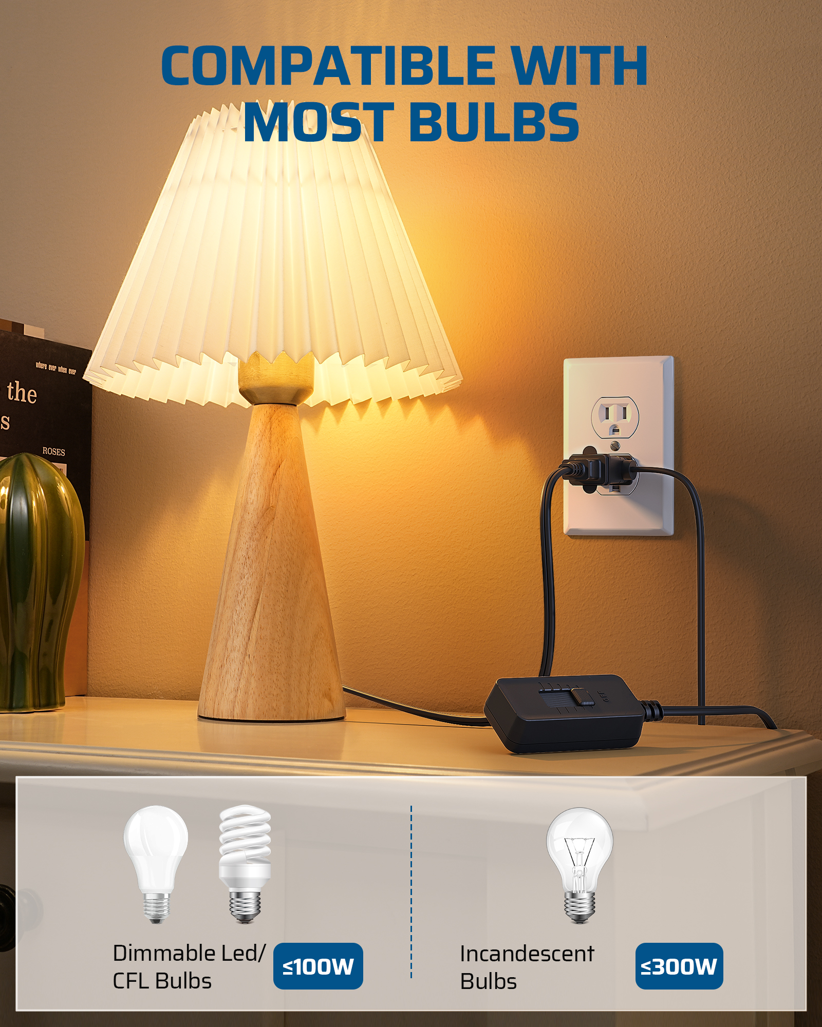Dewenwils Plug-In Dimmer Switch with 4.9 Ft Cord photo 4