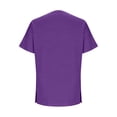 thumbnail image 6 of QIUOMBBP Womens Relaxed Fit T Shirts Plus Size Short Sleeve V Neck Split Side Solid Shirt Casual Summer Loungewear Tops Purple XXXXL, 6 of 8