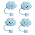 thumbnail image 1 of 4 Piezas en Forma de Nubes Cubierta de Paja Cubiertas de Paja Tapa a Prueba de Salpicaduras Regalos de Fiesta Lindo Tapón de Paja Creativo Reutilizabl 3 piezas, 1 of 8