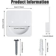 thumbnail image 2 of 4 Pcs Supports de Tringle à Rideau de Douche Adhésifs Sans Perçage, Tringle à Rideau de Douche Non Incluse, Blanc, 2 of 7