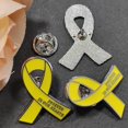 thumbnail image 4 of shiyou-20 Pcs Funeral Ribbon Awareness Pins Memorial Lapel Brooches Forever In Our Hearts For Mourning Event, 4 of 4