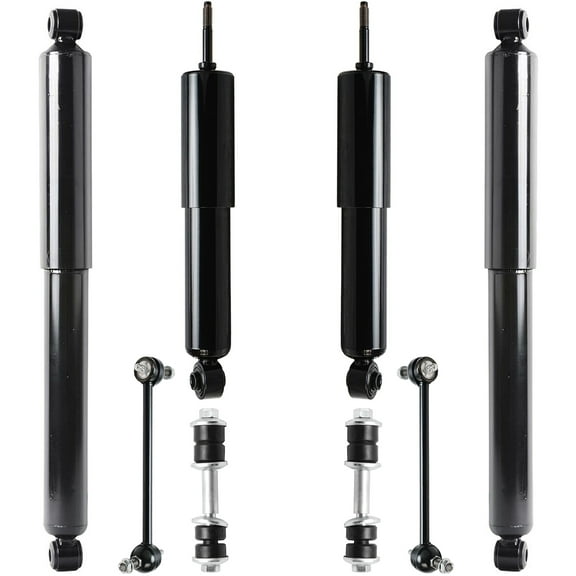 Detroit Axle - 4WD Front & Rear Shock Absorbers Sway Bar End Links Replacement for 2000-2004 Nissan Xterra - 8pc Set