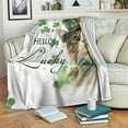 thumbnail image 4 of Hello Lucky Cute Cat Leprechaun Throw Blanket St Patrick's Day Welcome Cats, 4 of 6