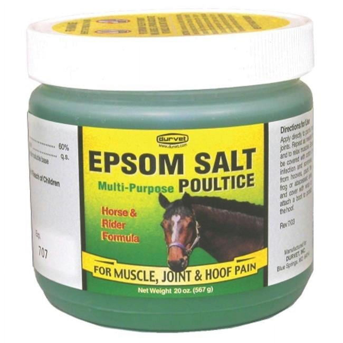 Durvet Epsom Salt Poultice Horse & Rider Formula Horse Care Liniments, Paste, 20 Ounce, 1 Count per Pack