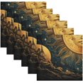thumbnail image 6 of GZHJMY Sun and Moon Cloth Napkins Set of 6,Reusable Washable Polyester Dinner Table Napkins for Kitchen,Dining,Restaurant,Party Decoration, 6 of 7