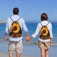 thumbnail image 5 of Kdxio Vibrant Sunflower Blooms Print Drawstring Backpack Bag,Waterproof Draw String Back Sack, Gym Drawstring Bags Swim Bag For Unisex, 5 of 5