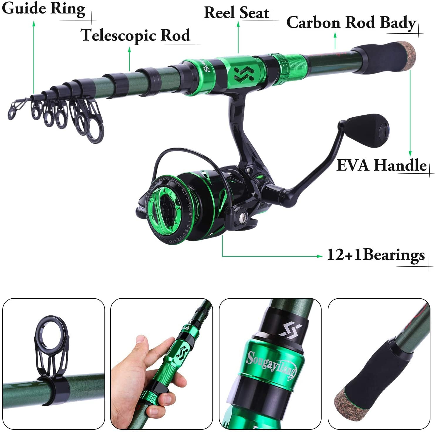 sougayilang fishing rod reel combo