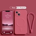thumbnail image 1 of Funda magnética de silicona para iPhone 14 Pro, carcasa Original de lujo con correa, Magsafe, 13, 12 Mini, 11, X, XR, Xs, Max, 7, 8 Plus Fivean unisex, 1 of 2