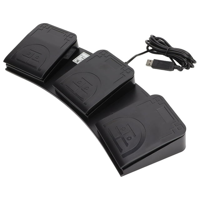 USB Foot Switch 3-Button Multifunction Ergonomic Sensitive Durable USB Foot Pedal for Game Media Instrument