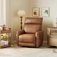 thumbnail image 4 of Towallmark Power Recliner Chair, Swivel Rocker Chair for Adults, Upholstered Fabric Glider Recliner Nursery Chair with USB Ports, Ergonomic High Back Single Sofa Seat for Living Room, 4 of 9