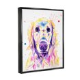 thumbnail image 3 of Vivid Retriever Dog Pet Portrait Animals & Insects Graphic Art Jet Black Framed Art Print Wall Art, 3 of 6