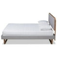 thumbnail image 2 of Bowery Hill Gray Upholstered Wood Queen Size Platform Bed, 2 of 10