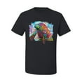 thumbnail image 2 of Wild Bobby Rainbow Painted Manatee Dean Russo Design Animal Lover Men Tee, Black, Small, 2 of 6