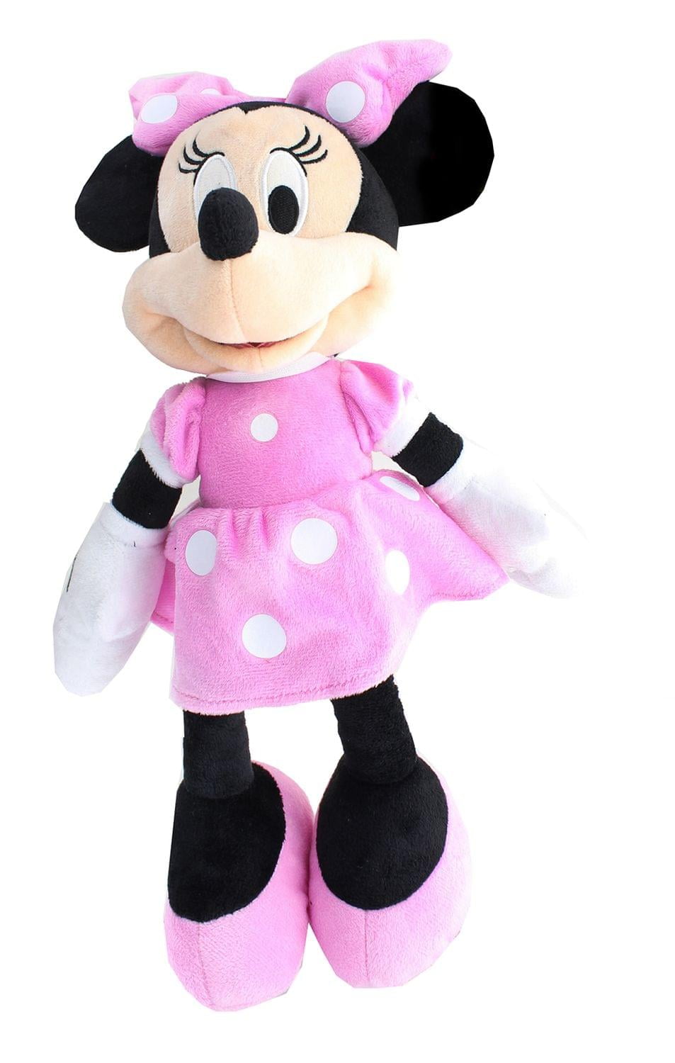 New Disney Store Clubhouse Minnie Mouse Bean Bag Plush 9" Pink Doll