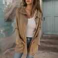thumbnail image 2 of Women Winter Oversized Neck Lapel Long SleeveJacket Solid Color Coat Cardigan Sweaters for Women, 2 of 2