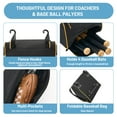 thumbnail image 3 of Large Catcher Gear Bag With Wheels, Soft Rolling Baseball Bag for 4 Bats, Portable Baseball Catcher Bag With Wheels, Multi-Pockets, Fence Hook, Holds All Softball Baseball Equipment (36x12x12inch), 3 of 8