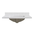 thumbnail image 4 of Jaen 31"W x 22"D Composite Stone Vanity Top in Grain White with Ceramic Sink, 4 of 12