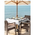 thumbnail image 3 of Outdoor Tablecloth with Umbrella Hole for Patio/Picnic/Party/Camping, Country Farmhouse Waterproof Table Cloth Square Cover Washable, Vintage Farm Tropical Leaves Floral Plaid (54"x 54"), 3 of 8