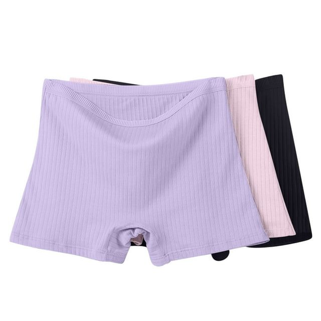 Plebaso Lot de 3 Boxeurs en Coton pour Femmes, Taille Haute, Culottes Garçonnes, Culottes Confort pour TG-6TG