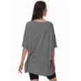thumbnail image 3 of Women's Oversized Short Sleeve Crewneck T-Shirt - Casual Basic Tee, Summer Comfort Top, Relaxed Fit Shirt, 3 of 6