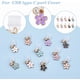 thumbnail image 4 of Dijes para tapones antipolvo, colgantes para puerto de carga tipo C, protectores de plástico para teléfono móvil con esmalte de aleación, tapas de puerto USB C, colgantes protectores., 4 of 9