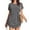 Gray, variant on ZZwxWA Summer Dresses for Women 2025 Side Drawstring Ruched Bodycon Mini Dress Short Sleeve Knit Crewneck Beach Sundress Evening Cocktail Party