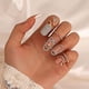 thumbnail image 2 of Anillo de uñas abierto con diamantes geométricos, diseño elegante para mujer, anillo de manicura n.° 09 n.° 27, 2 of 5