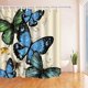thumbnail image 1 of Cortina de Baño ABPHQTO de poliéster con Mariposa Azul 160x180 cm, 1 of 1