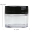 thumbnail image 4 of Beauticom 7g/7ml (0.23 Fl Oz) Thick Double Wall Leak-Proof Clear Plastic Jars with Flat Top Lids for Creams, Lotions, Powders, Glitters, and more... (Color: Black, Quantity: 480pcs), 4 of 5