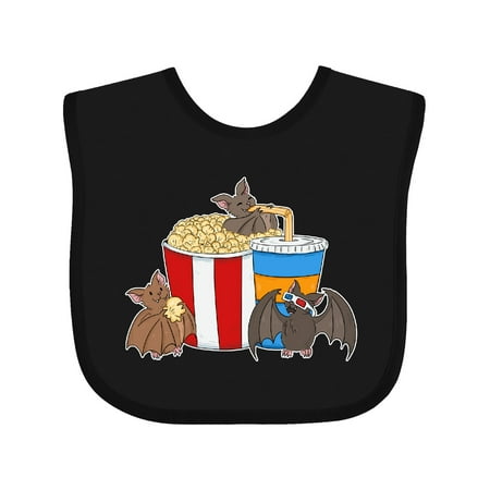 

Inktastic Movie Loving Bats with Popcorn and Soda Gift Baby Boy or Baby Girl Bib