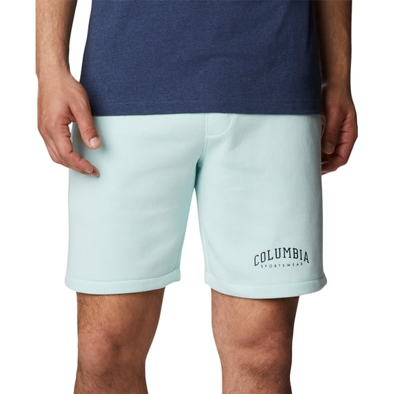 Columbia Men's Trek Relaxed Fit Stretch Logo Print Fleece Shorts Green Size XX-Large