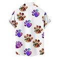 thumbnail image 3 of Ceisia Men's Casual Valentine's Day Short Sleeve Shirt Pet & Heart Print Regular Straight Fit Turn-Down Collar Spring Summer Shirt Gift, 3 of 4