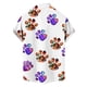 thumbnail image 3 of Ceisia Men's Casual Valentine's Day Short Sleeve Shirt Pet & Heart Print Regular Straight Fit Turn-Down Collar Spring Summer Shirt Gift, 3 of 4