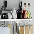 thumbnail image 3 of FOLOYORI 1Set Wall Mount Spice Racks Hanging Rack Silver Aluminum 19.7 x 11.8 x, 3 of 6