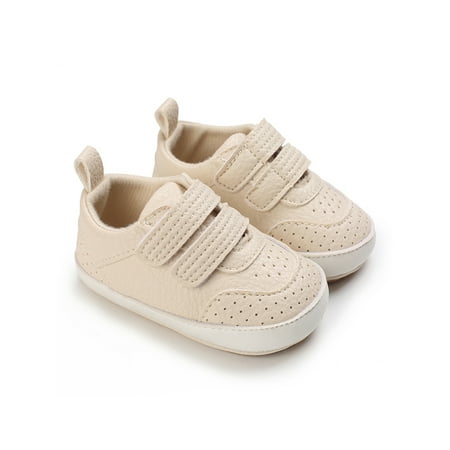 

Lacyhop Toddler Flats First Walker Crib Shoes Soft Sole Moccasin Shoe Walking Breathable Sneakers Lightweight Prewalker Beige 4C