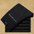 thumbnail image 4 of Pantalones de trabajo para hombre, pantalones drapeados de oficina para hombre, holgados, fluidos, ropa de diseñador, vintage, baratos, antiarrugas, vestido de verano 2024, 4 of 5