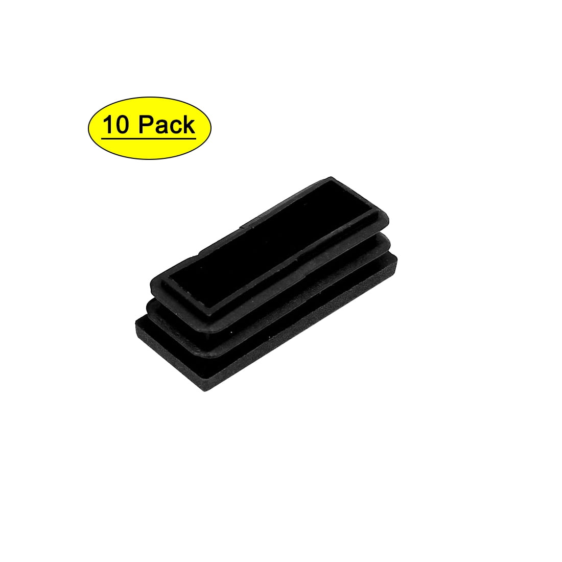 Table Legs Plastic Blanking End Cap Rectangle Tube Insert Plug 20mmx50mm 10pcs