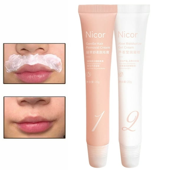 UDIYO Hair Removal Cream Depilatory Cream for Underarms Legs Face Painless Soothing Depilatory 2Pcs
