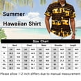 thumbnail image 2 of Hawaiian Shirts for Men Short Sleeve Aloha Button Up Shirt Summer Beach Yellow Floal Palm Tee, 2 of 7
